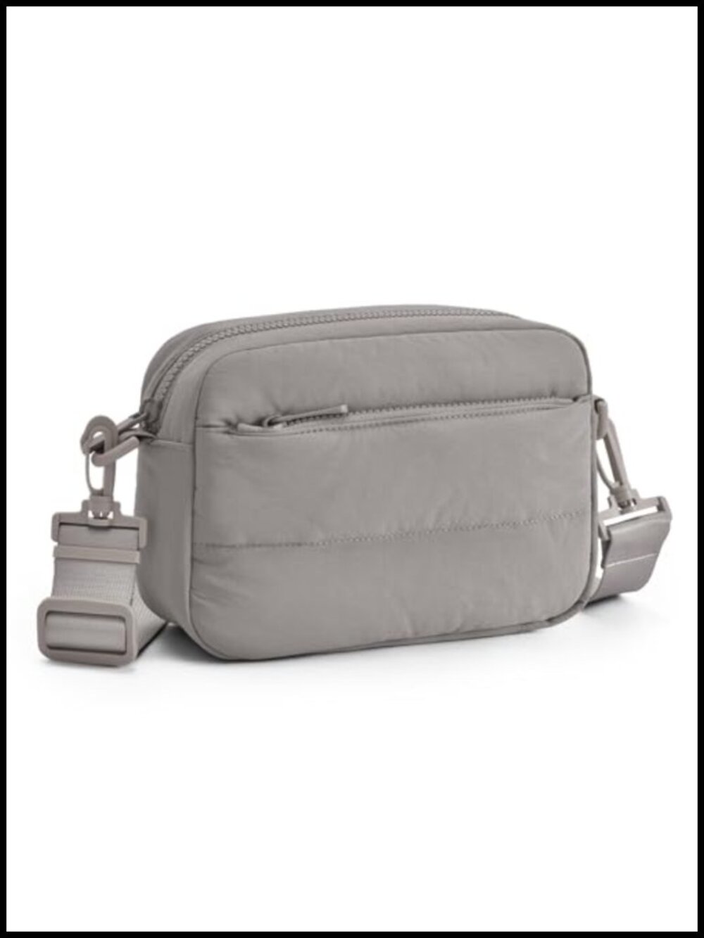 Small Puffy Nylon Crossbody Bag RFID Blocking Shoulder Purse Travel